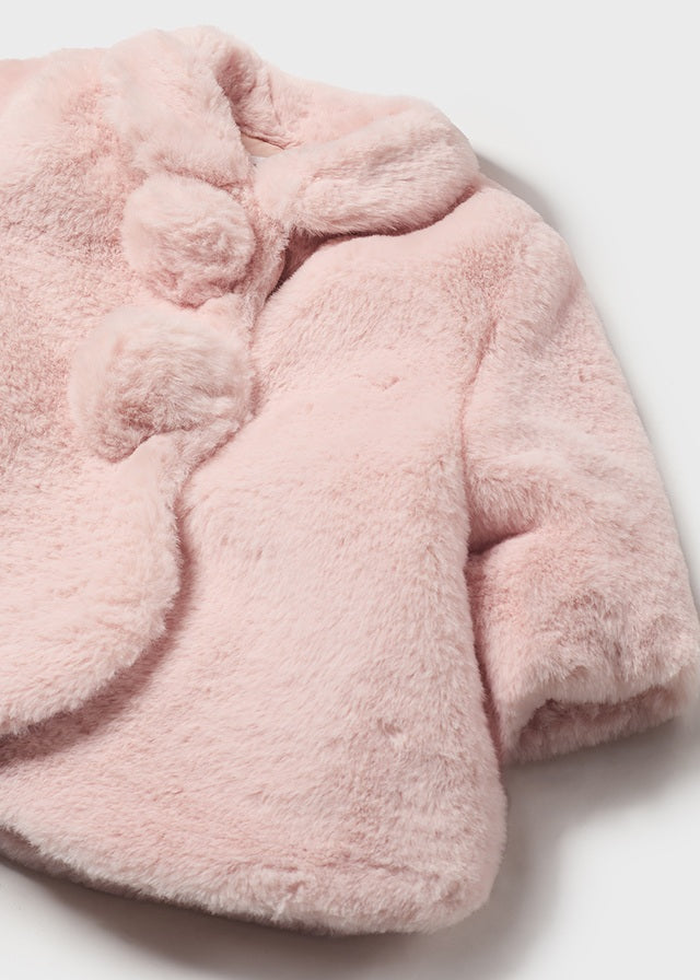 Baby girl pink fur coat deals