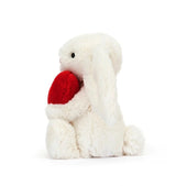 Jellycat small Bashful white heart Bunny
