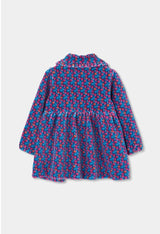 Boboli Girls Blue and Pink Floral Dress