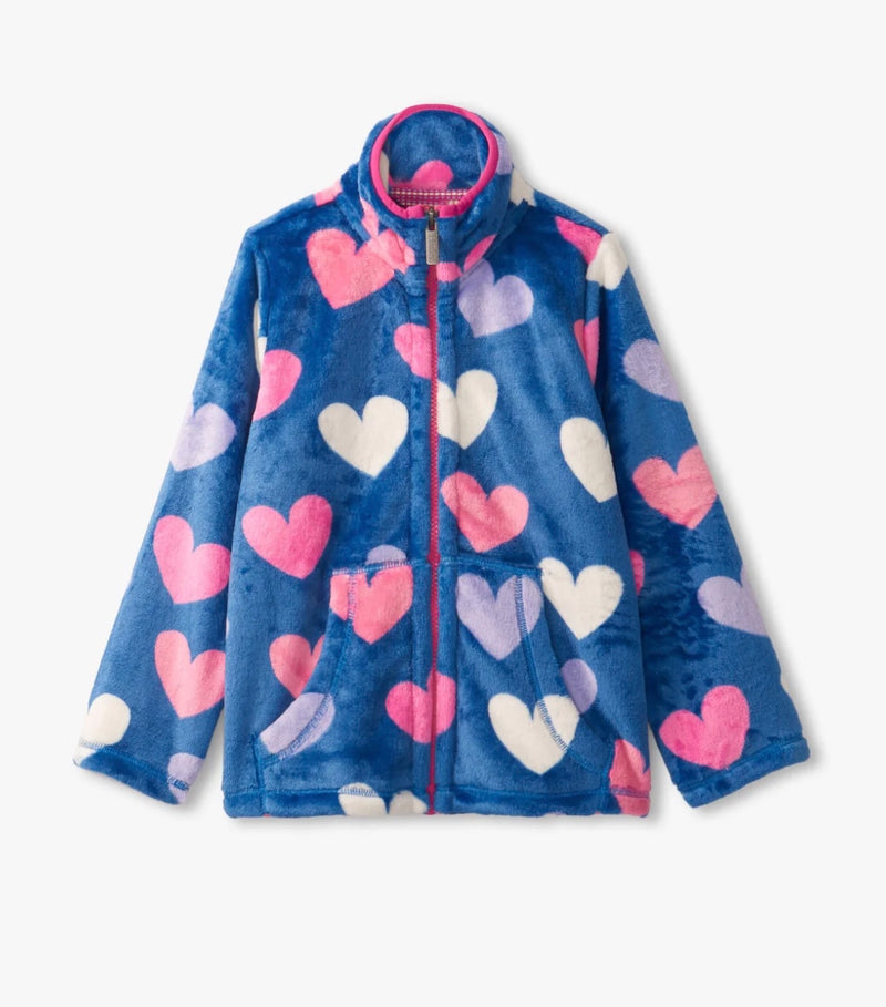 Hatley girls love heart zipped fleece