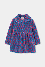 Boboli Girls Blue and Pink Floral Dress