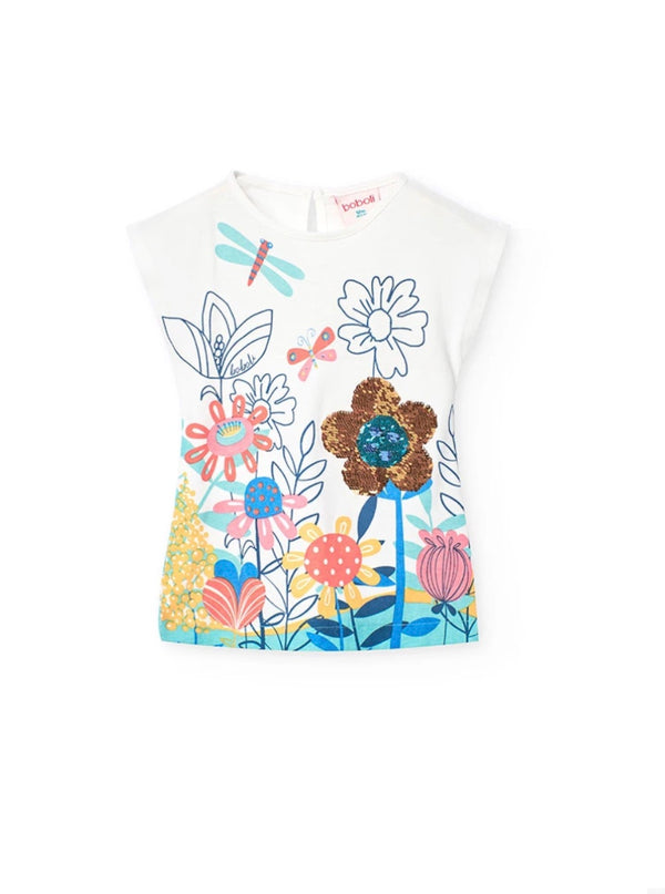 Boboli girls gold flower dress