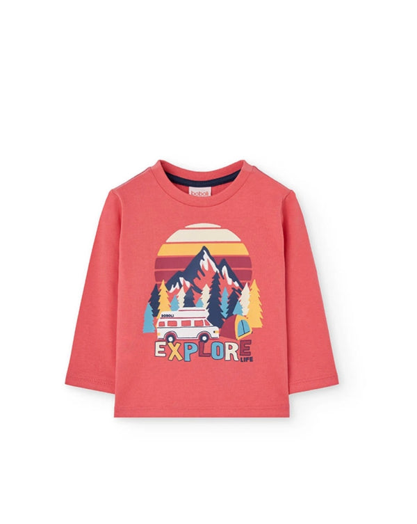 Boboli baby boy coral L/s tee