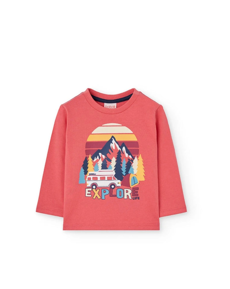 Boboli baby boy coral L/s tee
