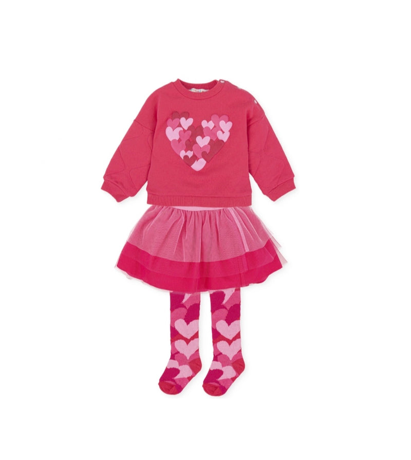 Agatha Ruiz Girls pink heart 2 piece