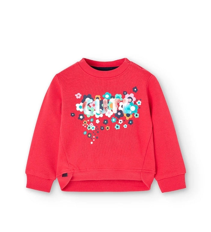 Boboli girls red long sleeved t-shirt