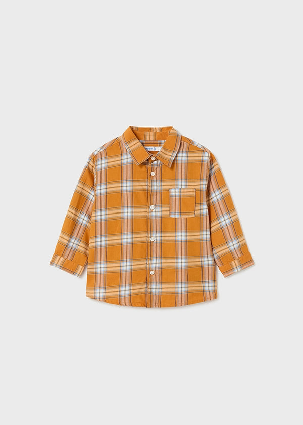 Mayoral Baby Boy Orange Checked Shirt