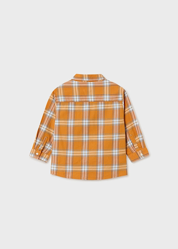 Mayoral Baby Boy Orange Checked Shirt