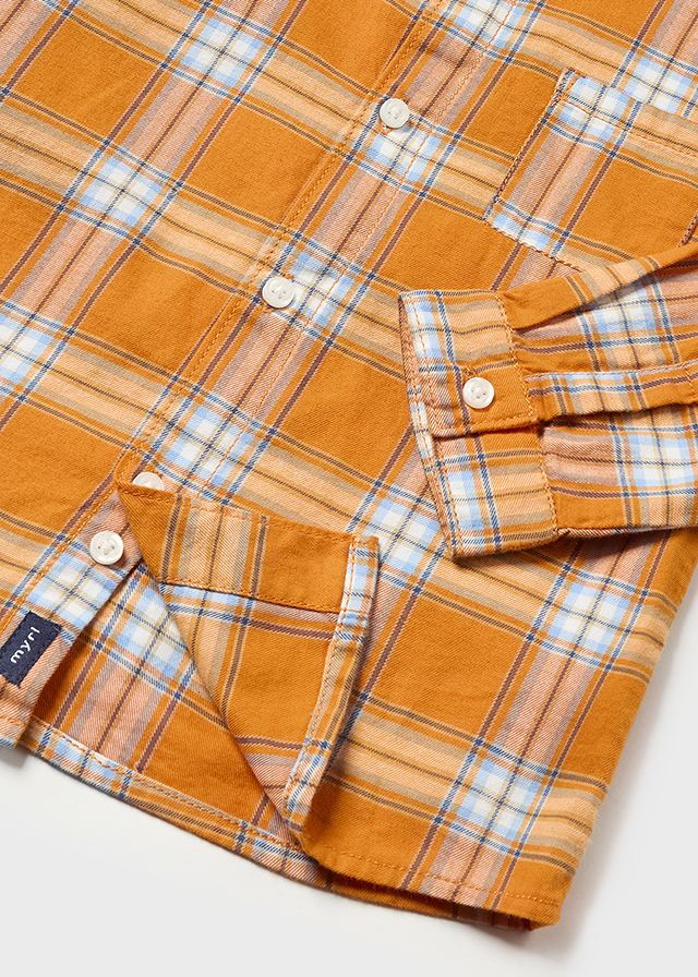 Mayoral Baby Boy Orange Checked Shirt