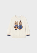 Mayoral Baby Boy Cream Fox Sweater