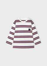 Mayoral Boy White Stripe T-Shirt