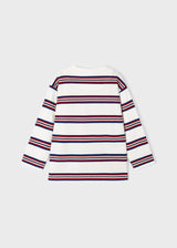 Mayoral Boy White Stripe T-Shirt