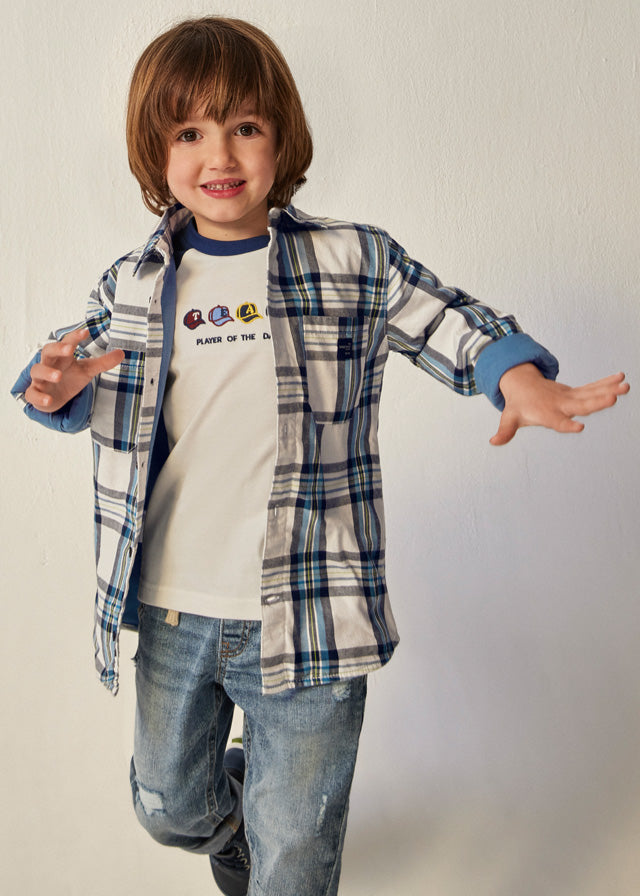 Mayoral Boy Check Overshirt