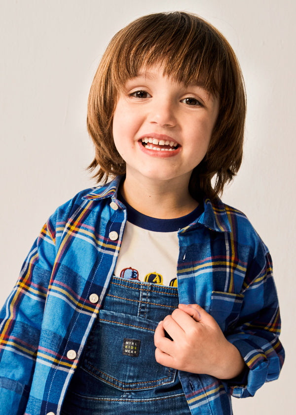 Mayoral Boy Blue Check Shirt