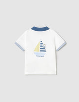 Mayoral Baby Boy white polo