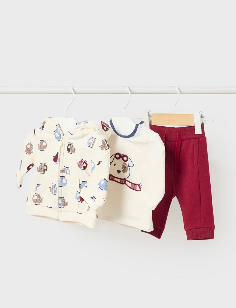 Mayoral Baby Boy maroon tracksuit