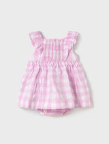 Mayoral baby girl pink gingham dress