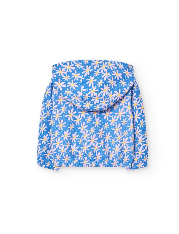 Boboli girls blue daisy hoodie