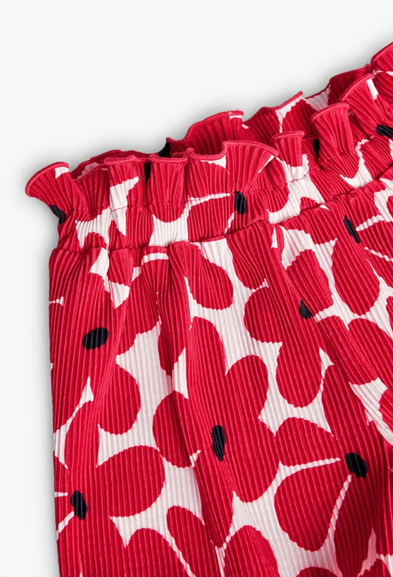 Boboli Girl red daisy shorts
