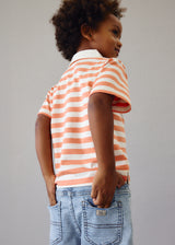 Mayoral Orange Striped Polo