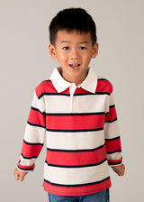 Mayoral Boys Red Striped Polo