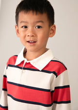 Mayoral Boys Red Striped Polo