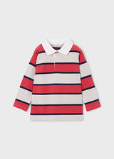 Mayoral Boys Red Striped Polo