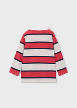 Mayoral Boys Red Striped Polo