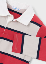 Mayoral Boys Red Striped Polo