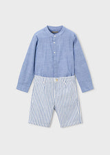 Mayoral Blue Linen Set