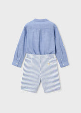 Mayoral Blue Linen Set