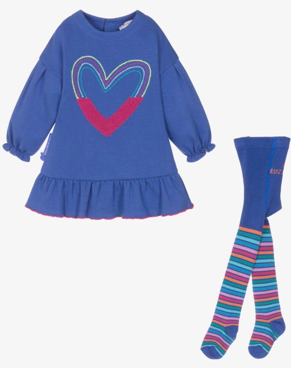 Agatha Ruiz Baby Girl blue heart set