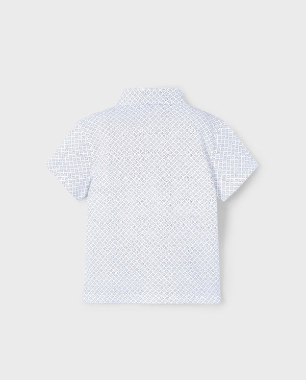 Mayoral white and blue polo