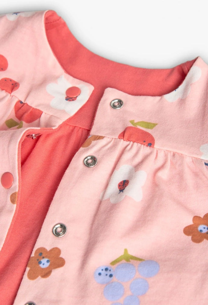 Boboli baby girl peach reversible cardigan