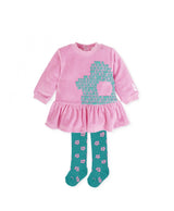 Agatha Ruiz Baby Girl pink velour dress