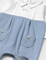 Mayoral white and blue romper