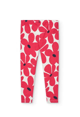 Boboli Girl red daisy leggings