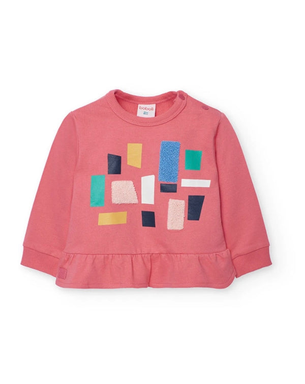 Boboli girls coral sweatshirt