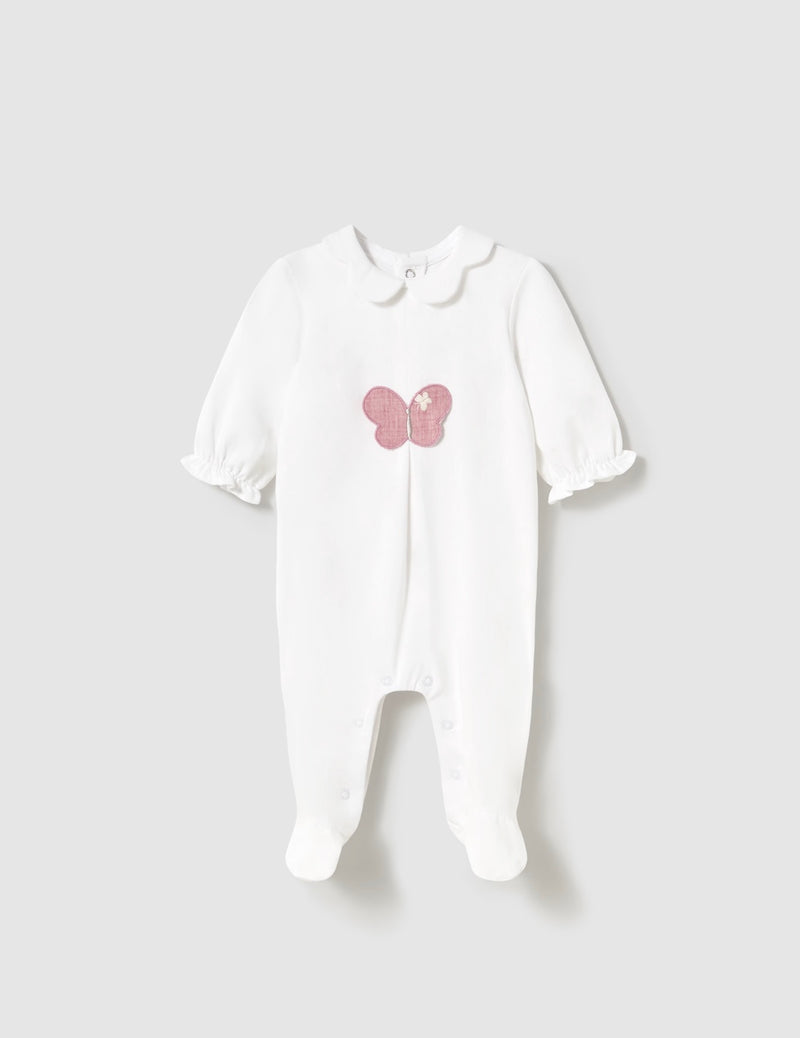 Mayoral baby girl white romper
