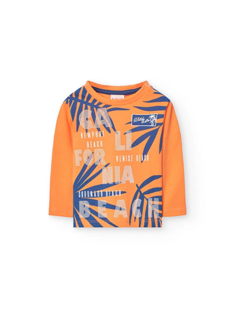 Boboli orange longsleeved tee