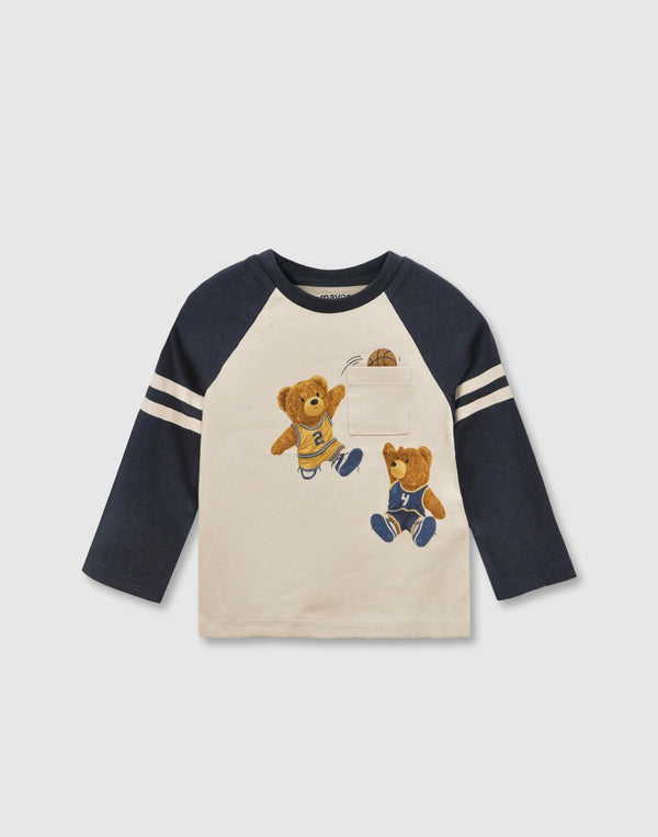 Mayoral long-sleeved bear tee