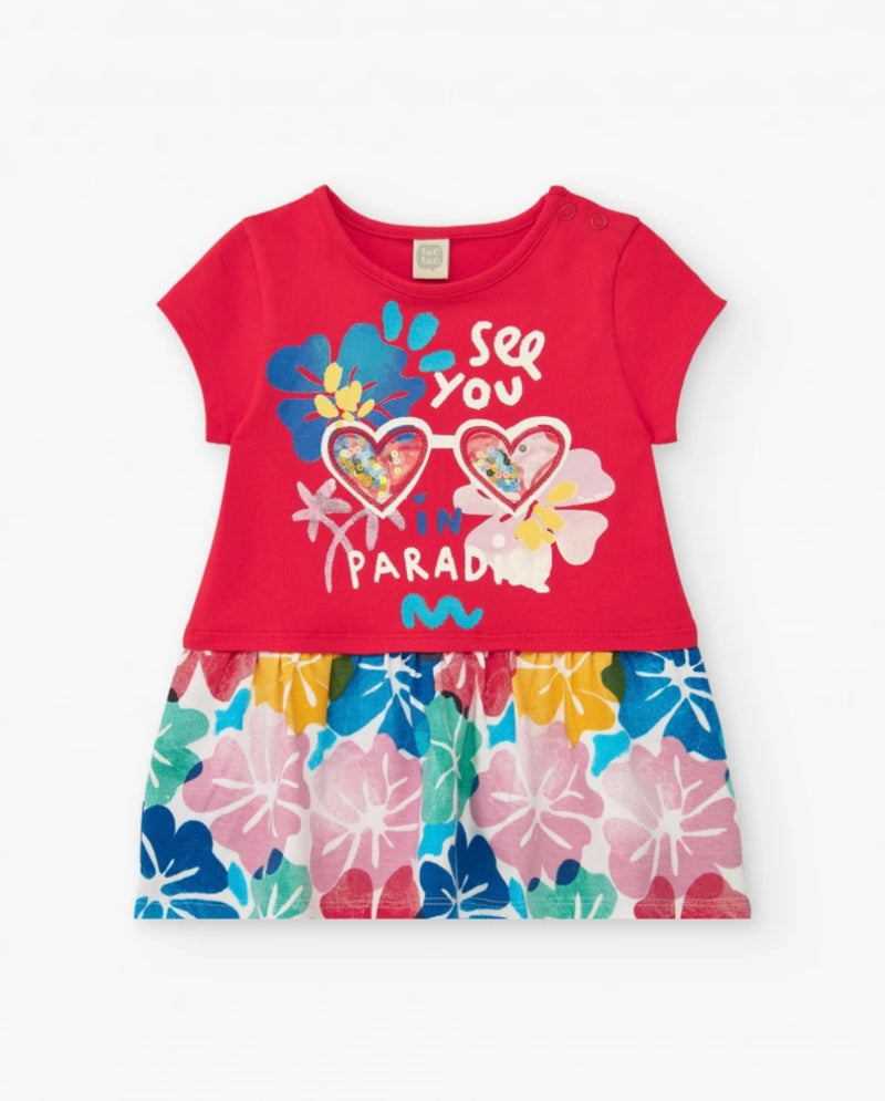 TucTuc girls heart sequin dress