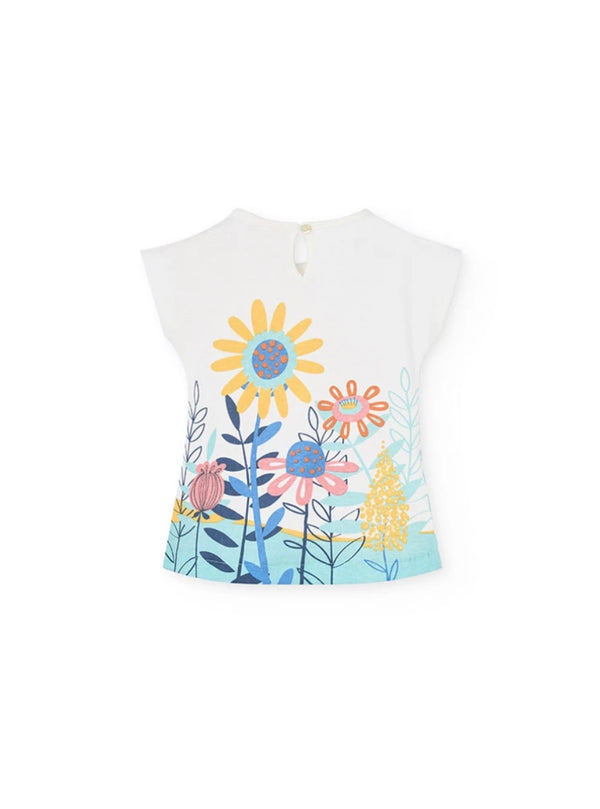 Boboli girls gold flower dress