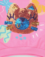 TucTuc girls sequin cat top