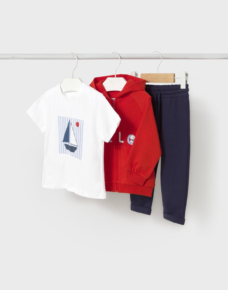 Mayoral Baby Boy 3 piece red set