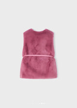 Mayoral girls pink fur gilet