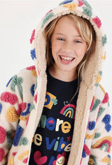 Boboli Girls Multicolour Sherpa jacket