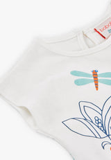 Boboli girls gold flower dress