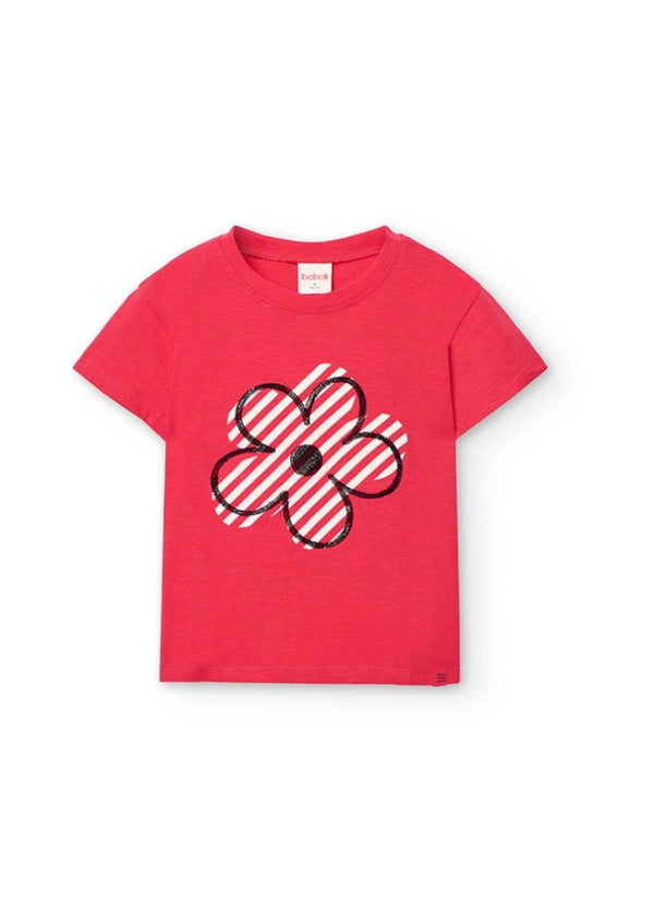Boboli Girl daisy short sleeved tee