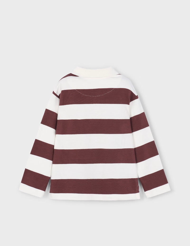 Mayoral red striped polo